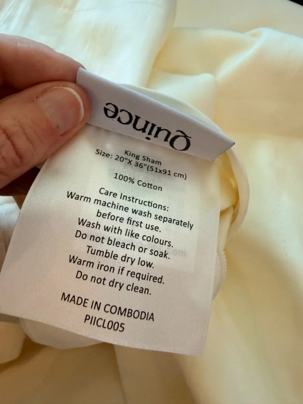Quince Signature Giza Cotton Sateen Duvet Cover Set – King/Cal King – Ivory